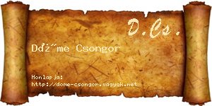 Döme Csongor névjegykártya