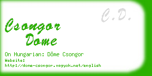 csongor dome business card